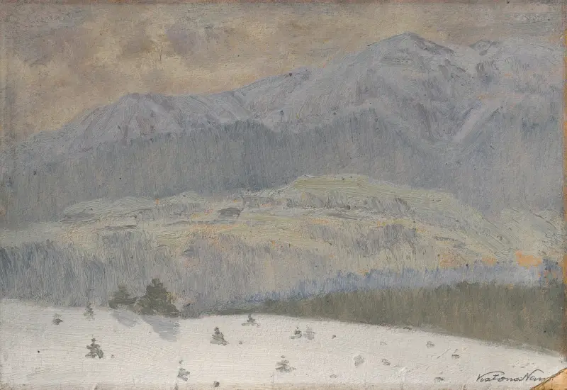 Vinterdag i Höga Tatra av Ferdinand Katona