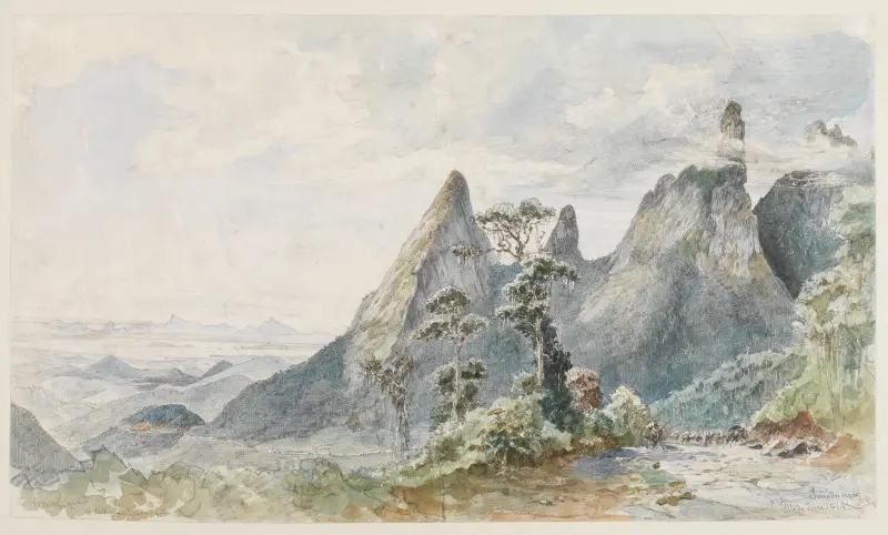 Blick zum Orgelgebirge von Ferdinand Keller