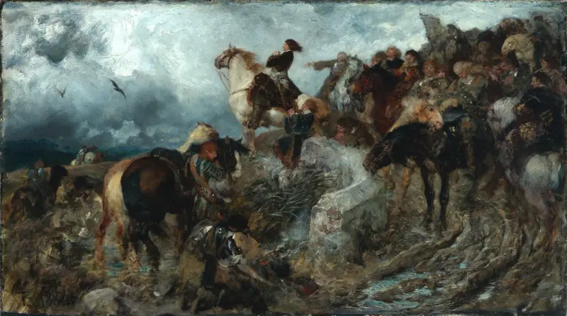 Wielki Elektor przed bitwą pod Fehrbellin, Ferdinand Keller