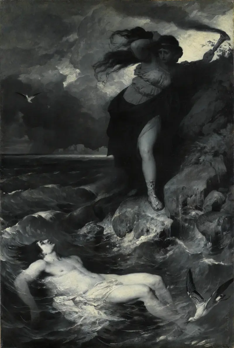 Hero and Leander av Ferdinand Keller