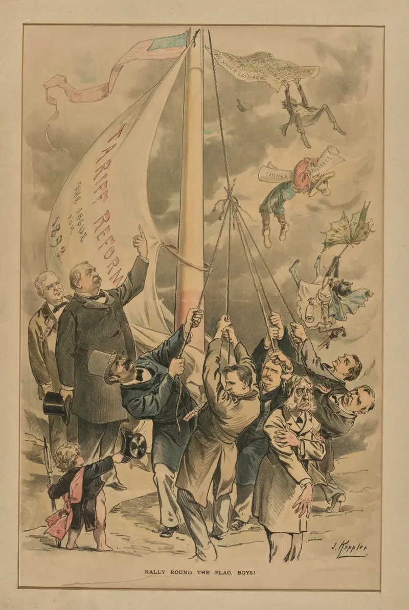 Rally round the flag, boys!. av Joseph Ferdinand Keppler