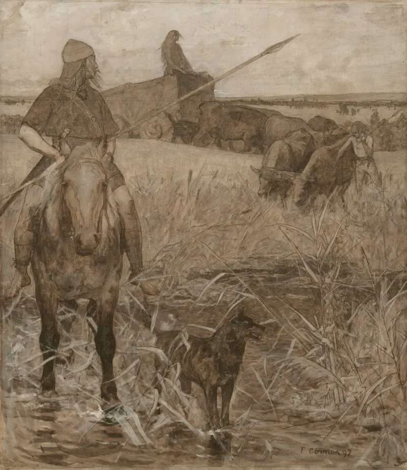Gallier zu Pferd von Fernand Cormon