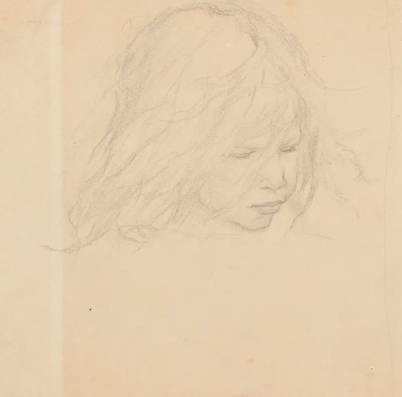 Tête de fillette av Fernand Cormon