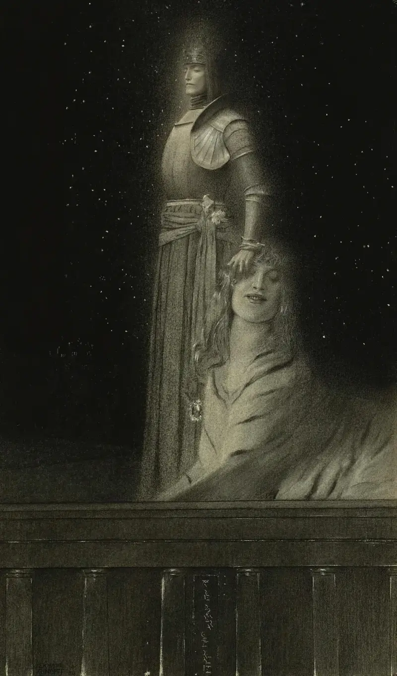 Avec Verhaeren. Un Ange av Fernand Khnopff