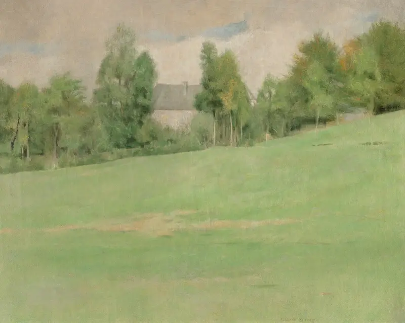Die Ankunft der Morgendämmerung in Fosset von Fernand Khnopff