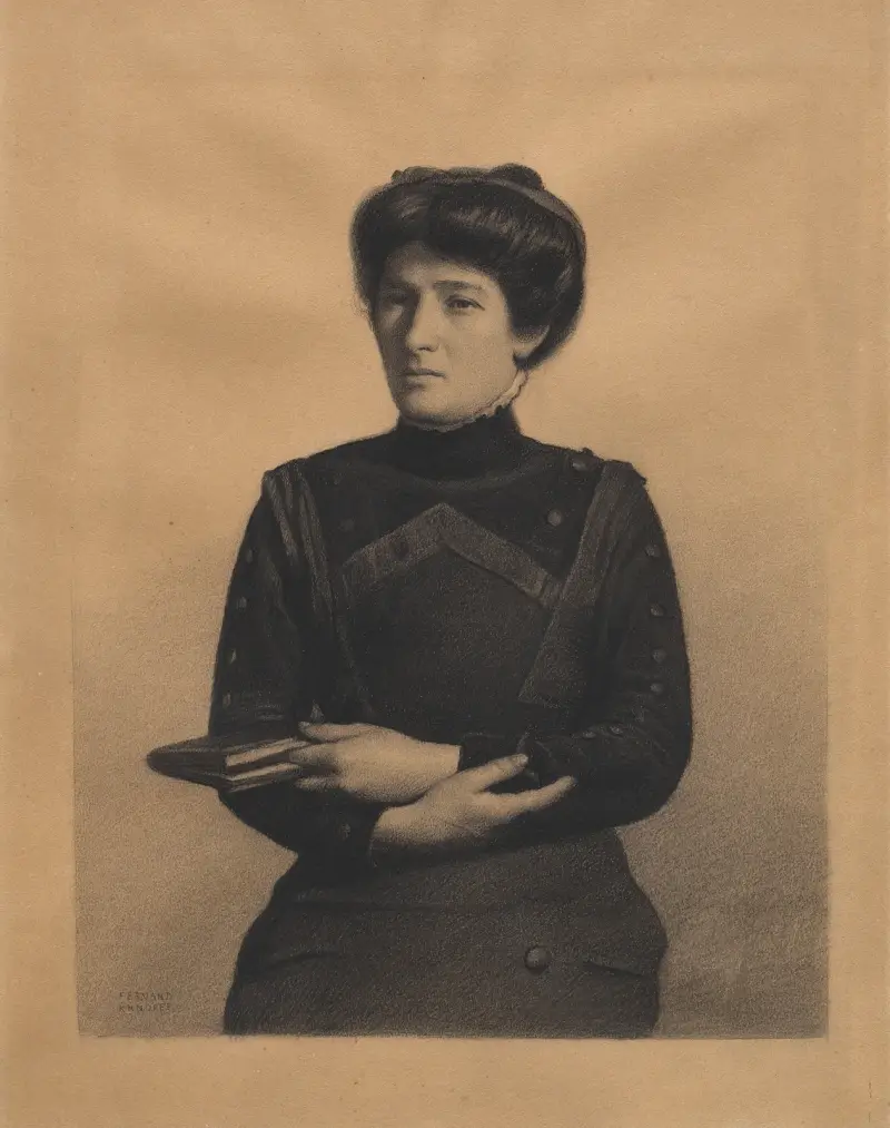 Porträtt av Madame Jules Ricard, född Augustine Bulteau av Fernand Khnopff