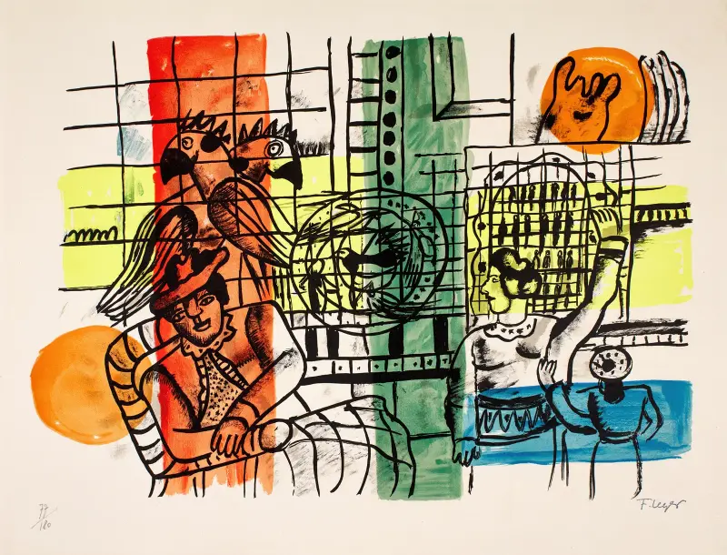 La Marchande D’Oiseaux (The Mechent of Birds) av Fernand Léger