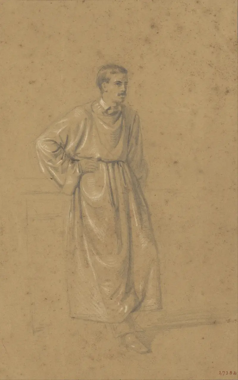Akademisk studie av en manlig figur, 1856 – nr 2 av Mariano Fortuny Marsal