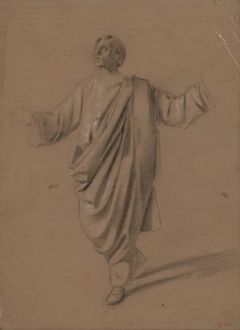 Akademisk studie av en mansfigur, 1856 – nr 1 av Mariano Fortuny Marsal