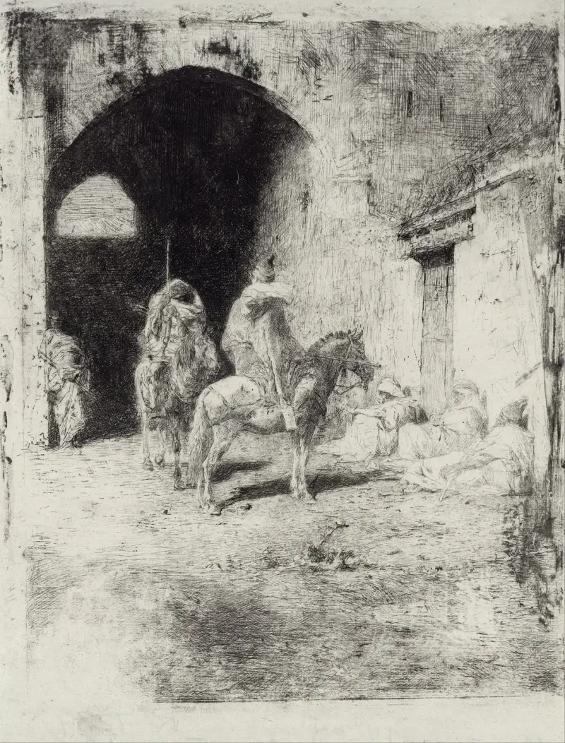 Wache der Kasbah in Tetouan von Mariano Fortuny Marsal