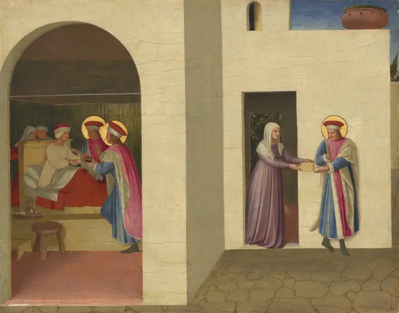 De heliga Kosmas och Damianus helar Palladia av Fra Angelico
