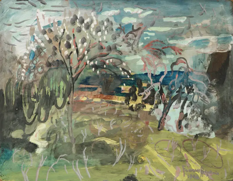 Wiśnia w 'The Croft', Bradford on Tone, Taunton, Frances Hodgkins