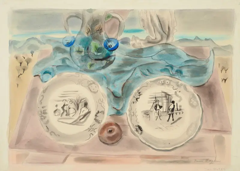 Zwei Teller von Frances Hodgkins