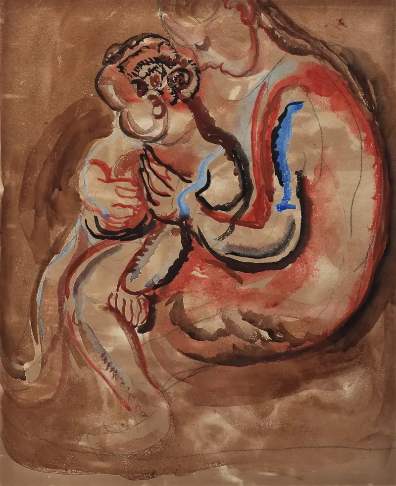 Utan titel [Mor och barn] av Frances Hodgkins