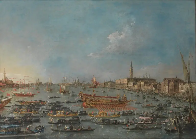 Bucintorofesten i Venedig av Francesco Guardi