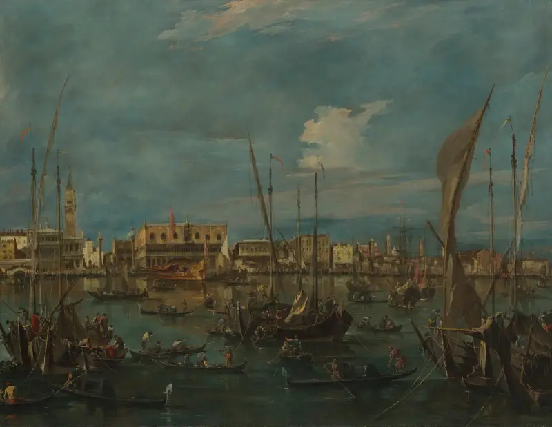 Venedig från Bacino di San Marco av Francesco Guardi