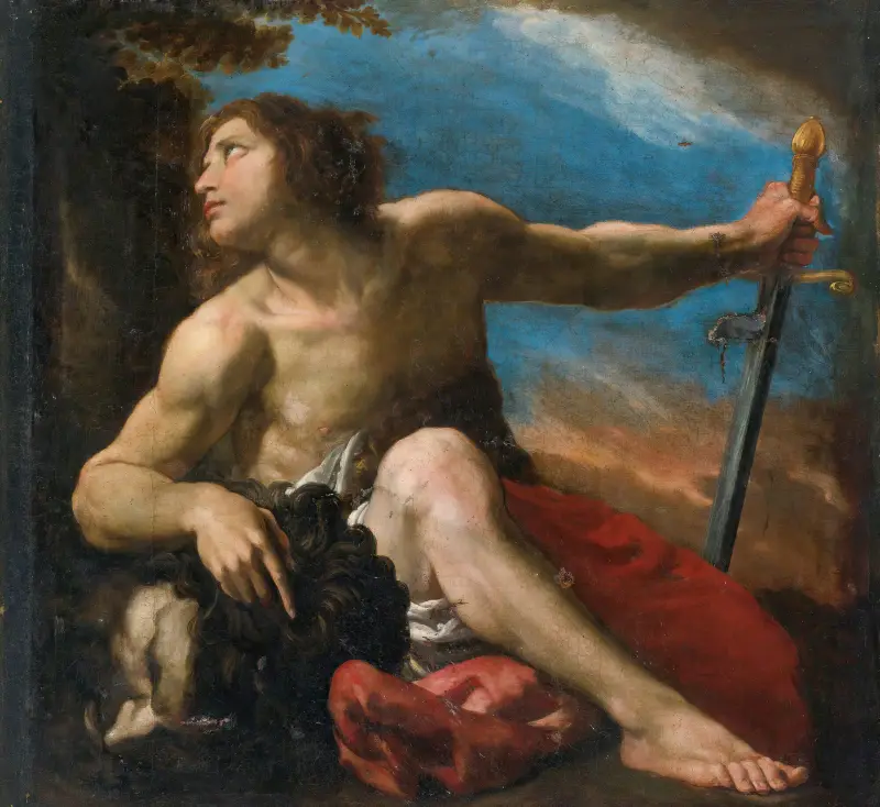 David med Goljats huvud av Pier Francesco Mola