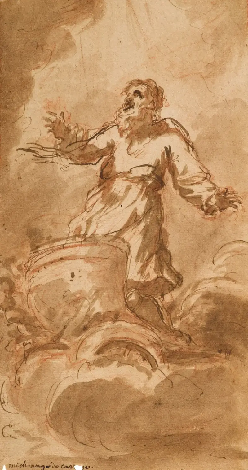Elia i den eldiga vagnen av Pier Francesco Mola