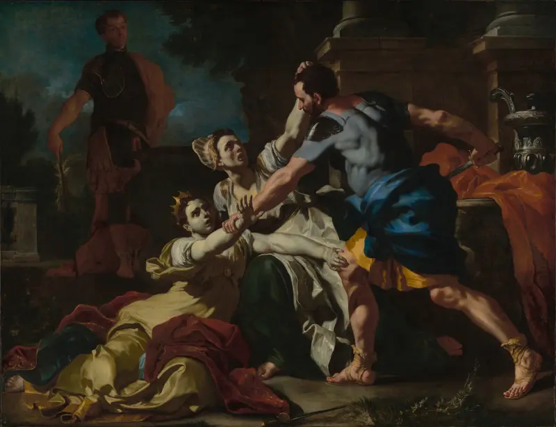 Messalinas död av Francesco Solimena