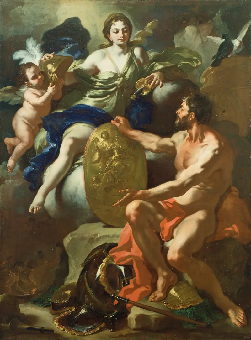 Venus i Vulcanus smedja av Francesco Solimena