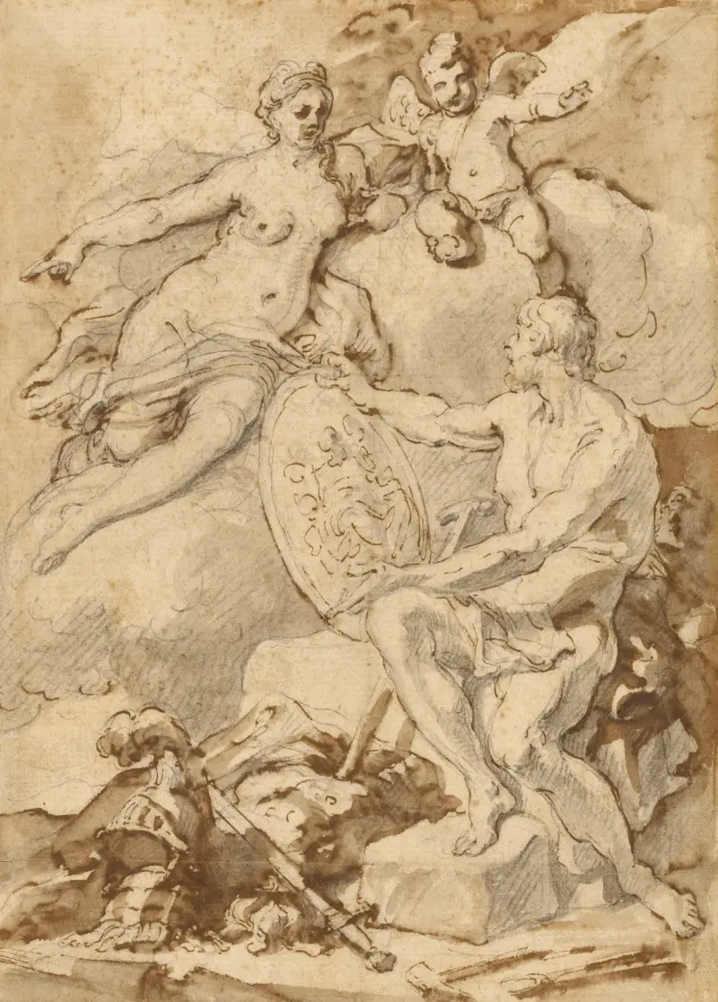 Venus empfängt von Vulcanus die Waffen des Aeneas von Francesco Solimena