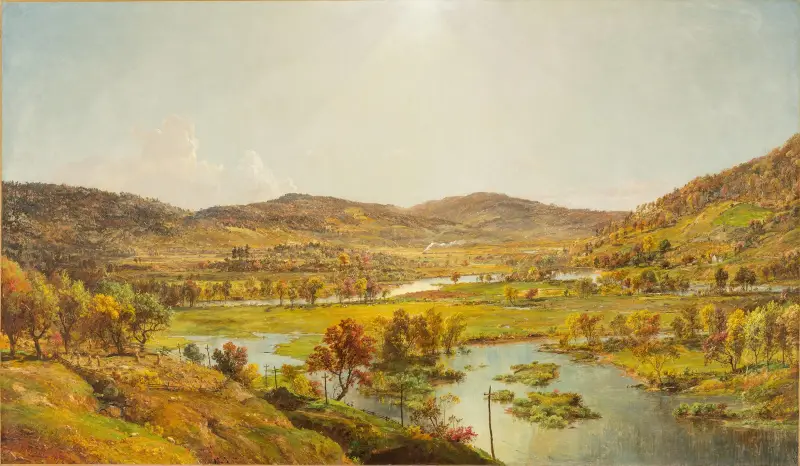 Sidney Plains mit dem Zusammenfluss von Susquehanna und Unadilla Rivers von Jasper Francis Cropsey