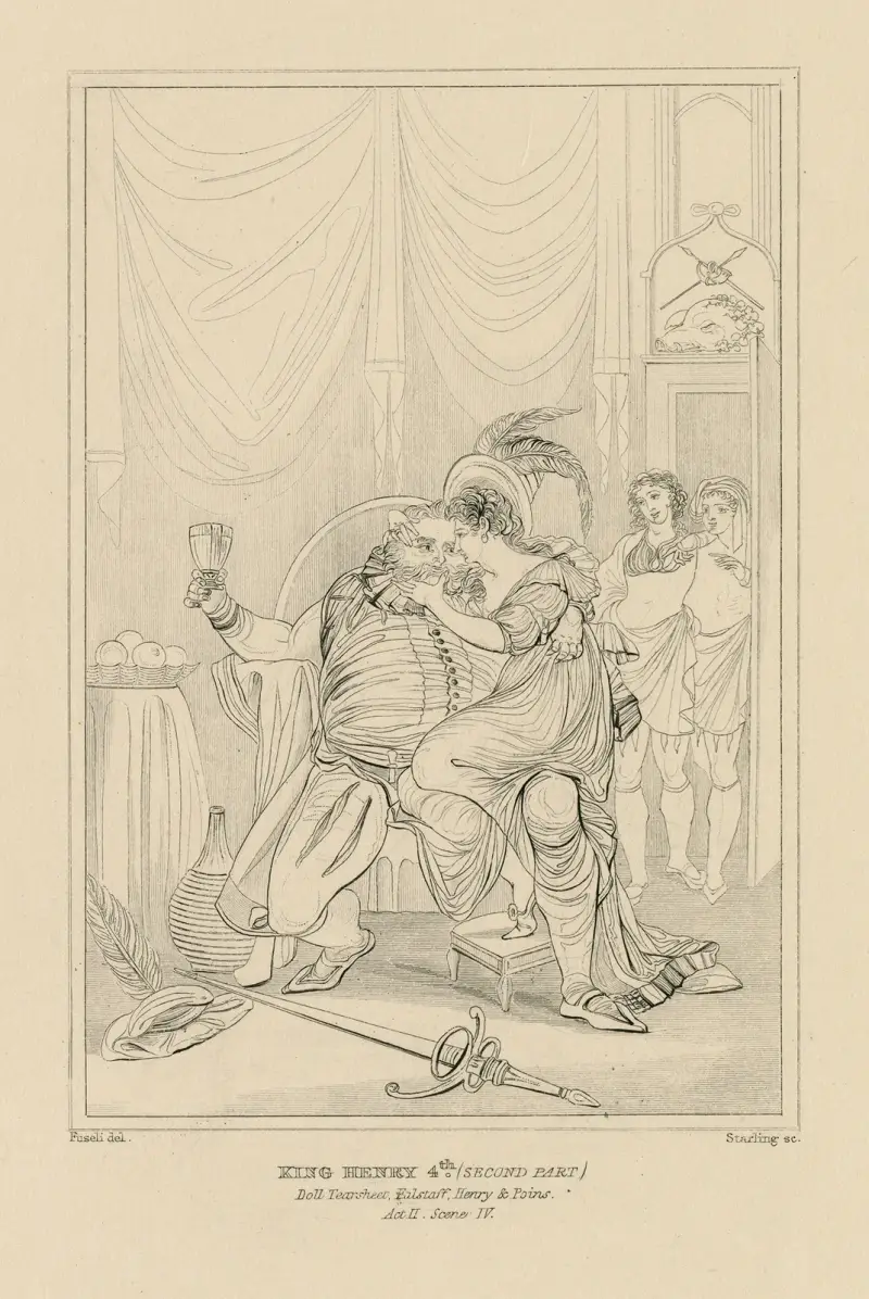 Kung Henrik IV, andra delen … akt II, scen IV (1800-talet) av William Francis Starling