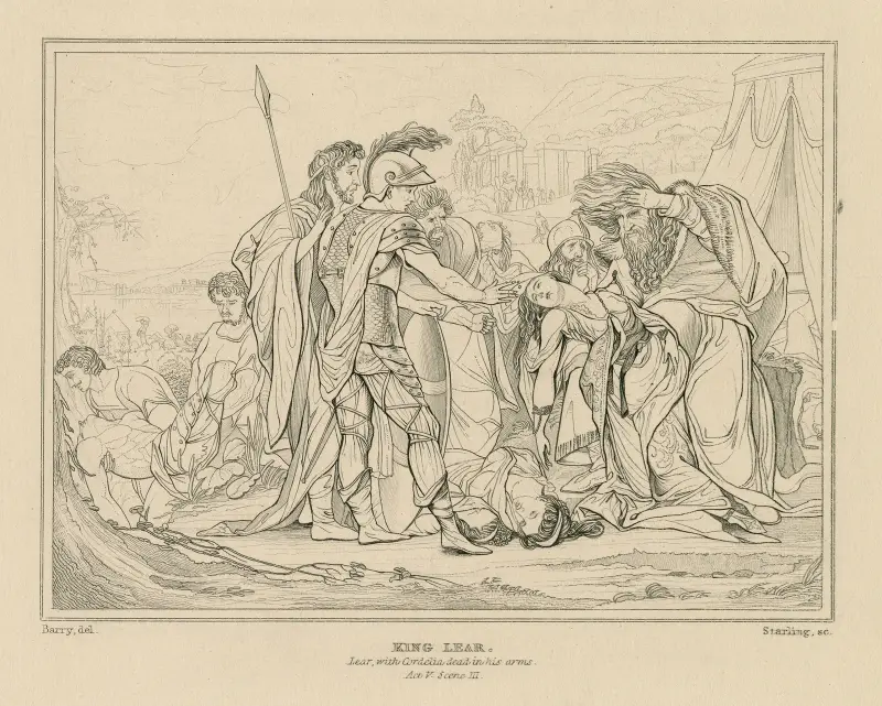 King Lear, Lear with Cordelia dead in his arms, act V scene III av William Francis Starling