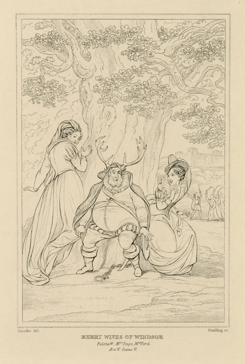 Die lustigen Weiber von Windsor, Falstaff, Frau Page, Frau Ford, 5. Akt, 5. Szene von William Francis Starling