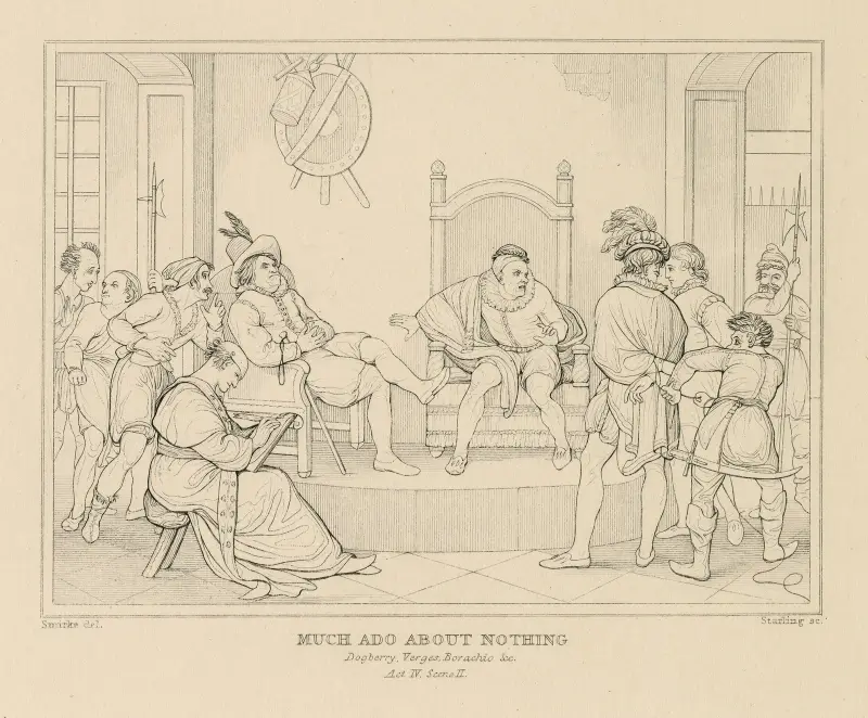 Much ado about nothing, act IV, scene II; Dogb; O villain! Thou wilt be condemned into everlasting redemption for this av William Francis Starling