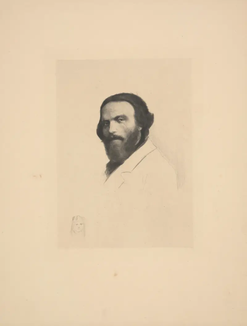 Porträtt av C.K. Norwid av Franciszek Siedlecki