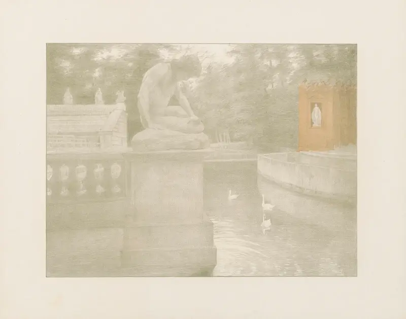 Teatern i Łazienkiparken (fragment) av Franciszek Siedlecki