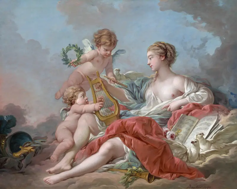 Allegori över musiken av François Boucher