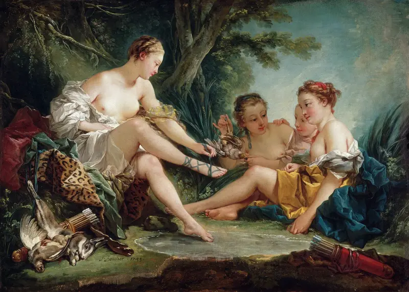 Diana kehrt von der Jagd zurück von François Boucher