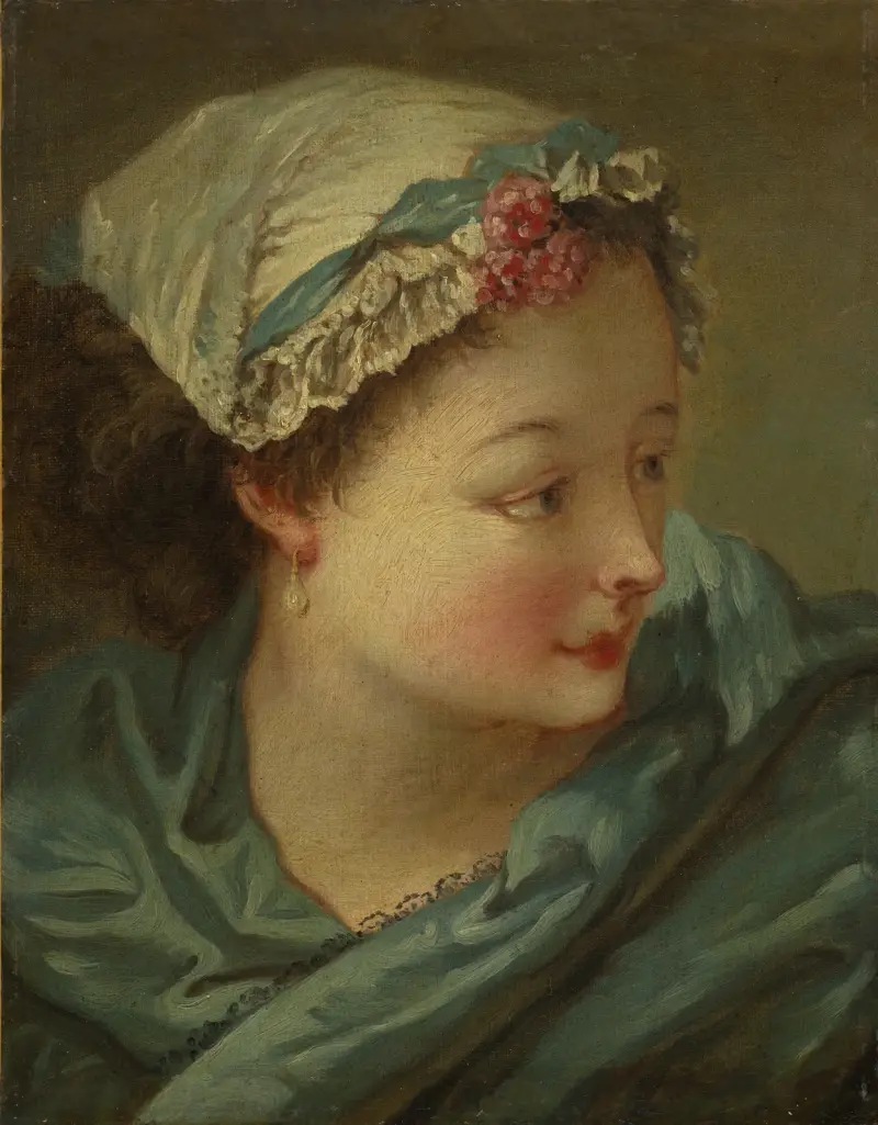 Kopf einer jungen Frau von François Boucher