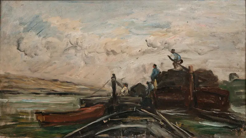 Barki na rzece, Charles François Daubigny