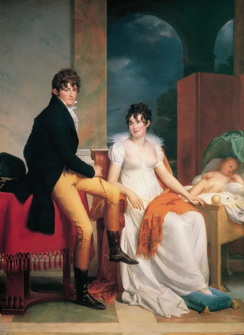Moritz Christian Reichsgraf von Fries z żoną Marią Theresią Josepha i synem Moritzem, 1805, François Gérard