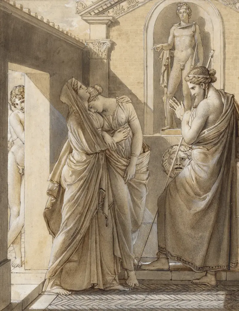 Der Vater der Psyche befragt das Orakel von Apollo von François Gérard