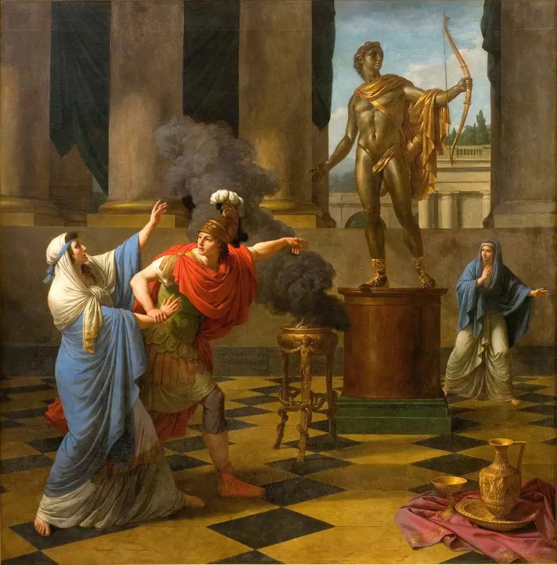 Alexander Consulting the Oracle of Apollo av Louis-Jean-François Lagrenée