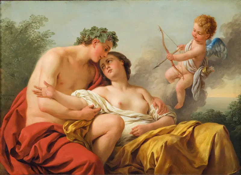 Bacchus and Ariadne av Louis-Jean-François Lagrenée