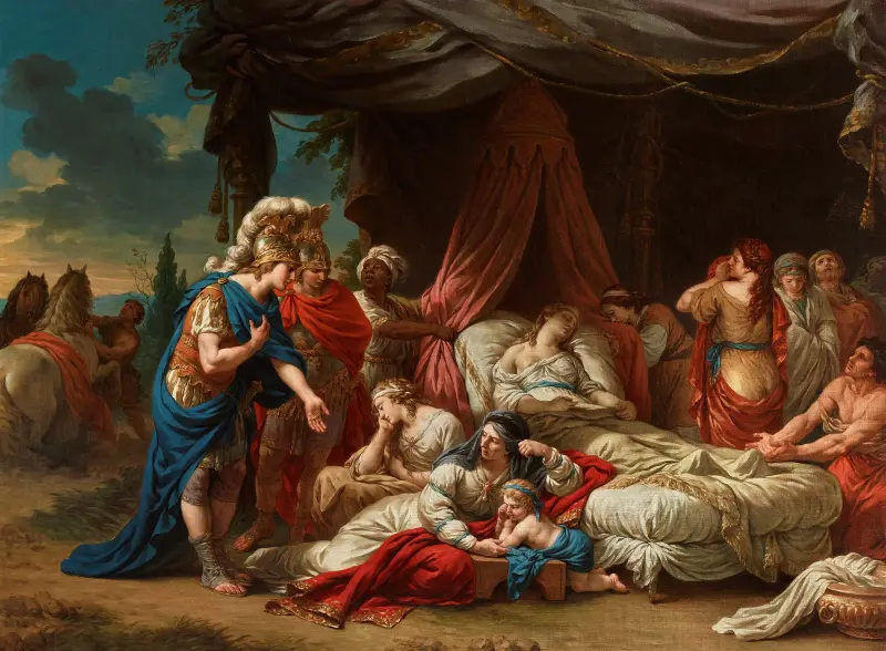 Death of Darius’ wife av Louis-Jean-François Lagrenée