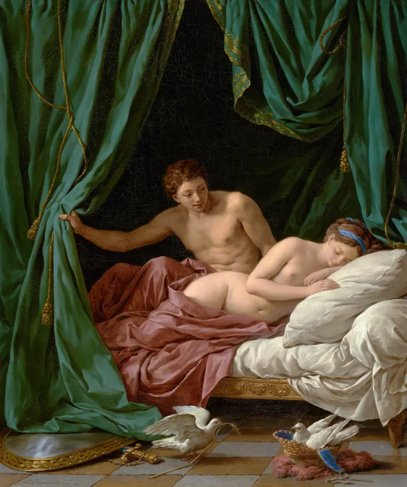 Mars och Venus, allegori över freden av Louis-Jean-François Lagrenée