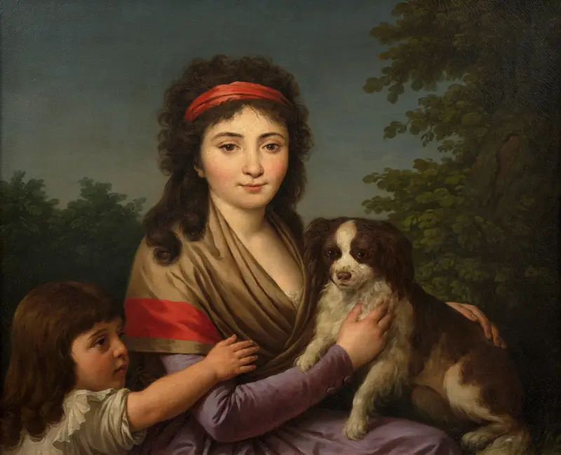 Porträt der Alexandrine-Julie Vaudoyer, Tochter des Malers und Ehefrau des Architekten Antoine-Laurent Vaudoyer von Louis-Jean-François Lagrenée