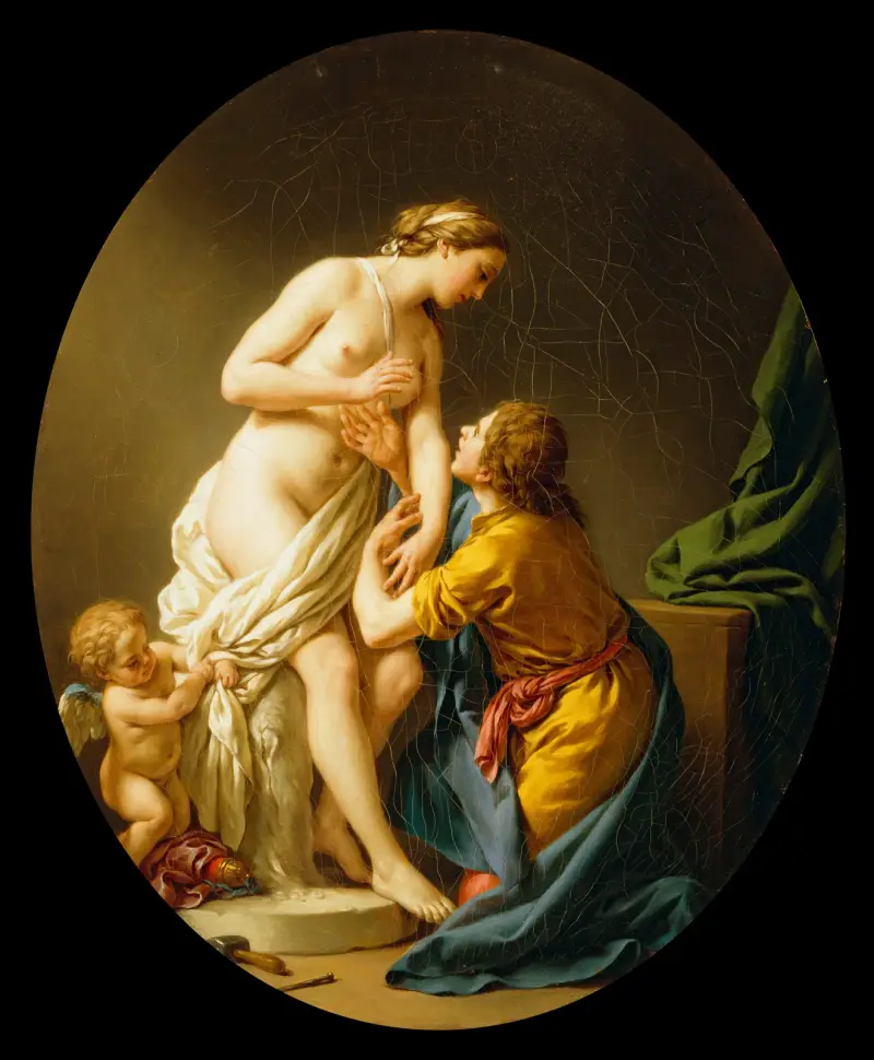 Pygmalion und Galatea von Louis-Jean-François Lagrenée