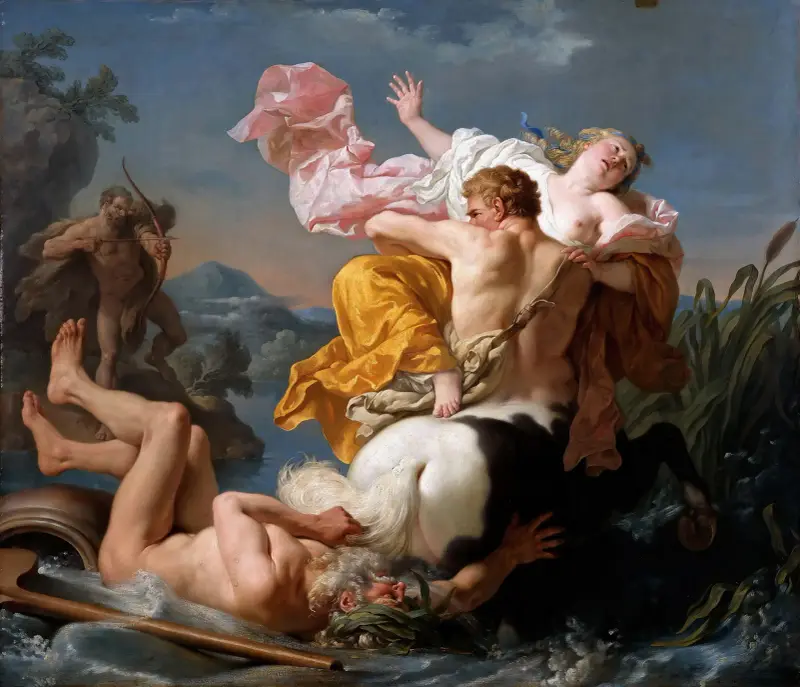 Die Entführung der Deianeira durch den Kentauren Nessos von Louis-Jean-François Lagrenée