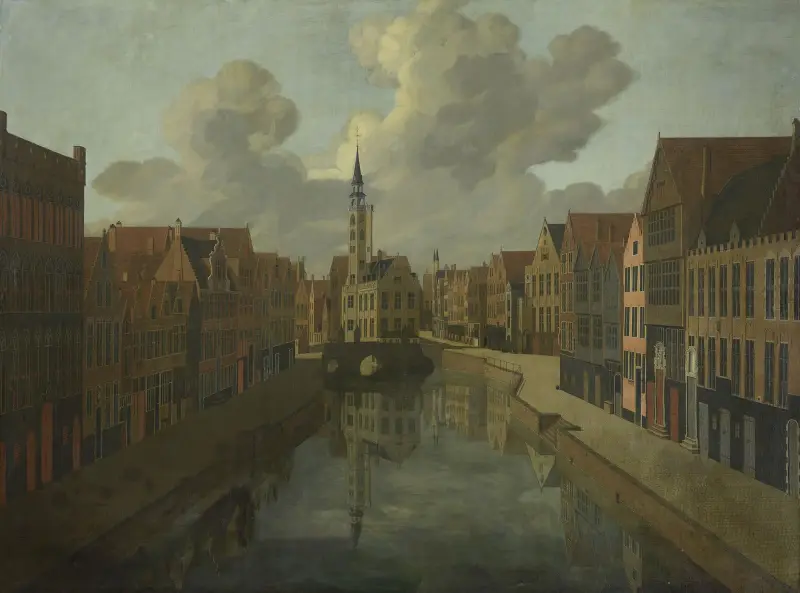 Die Spiegelrei in Brügge von Pierre Francois Ledoulx