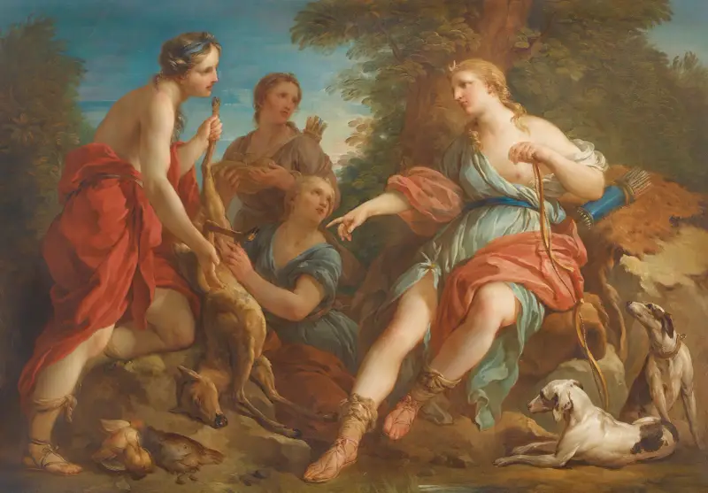 Diana Returning From The Hunt av François Lemoyne