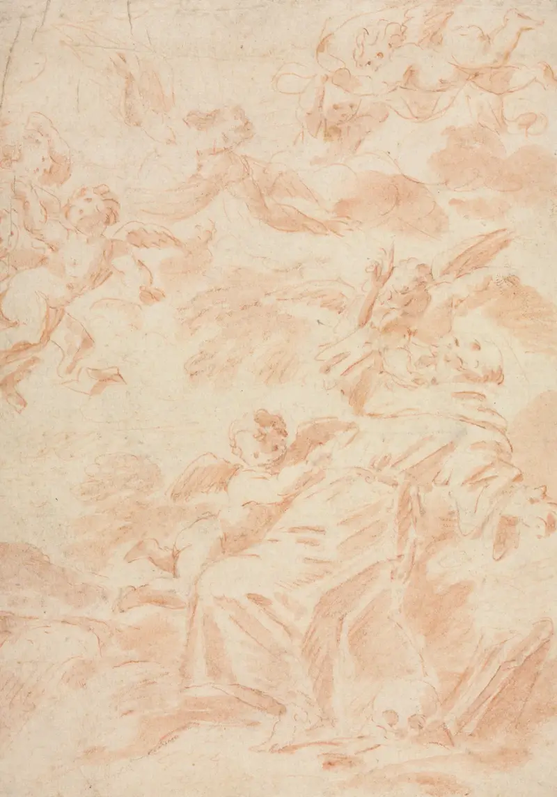 The Stigmatization of Saint Francis (first third 1700s) av François Lemoyne