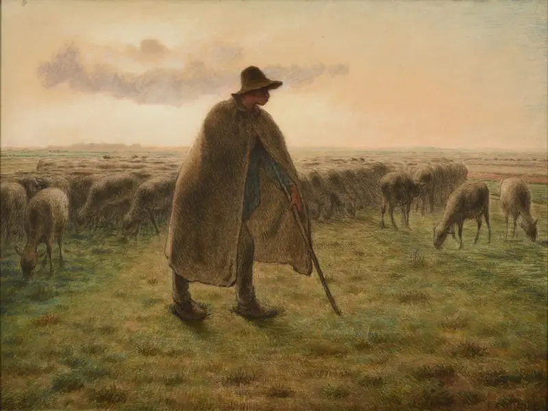 Herde vaktar sin hjord av Jean-François Millet