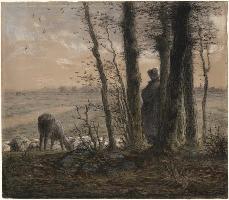 Falling Leaves av Jean-François Millet